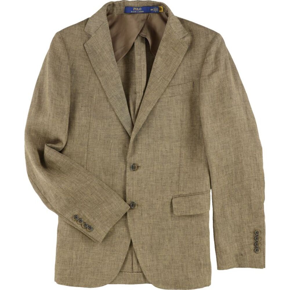 Ralph Lauren Mens Modern Linen Twill Two Button Blazer Jacket, NWT